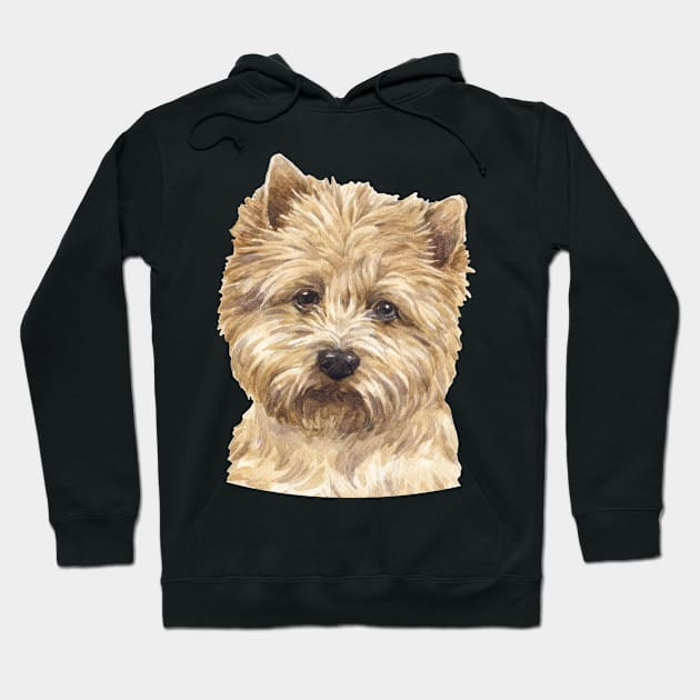 Cairn Terrier Watercolor Art Hoodie by doglovershirts